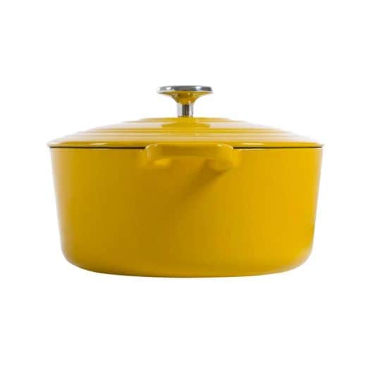 Cocotte fonte acier 28cm 6,7L jaune