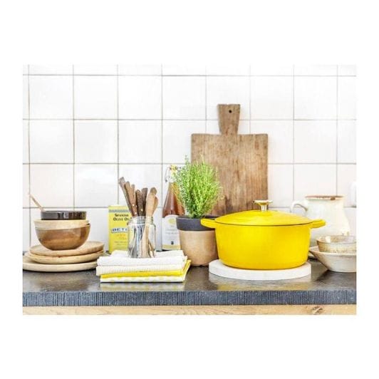 Cocotte fonte acier 28cm 6,7L jaune