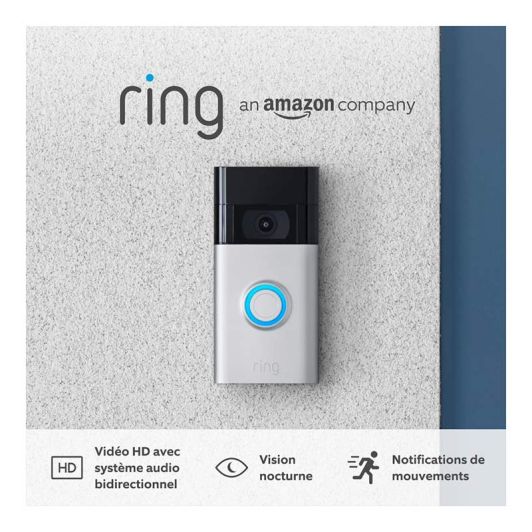 sonnette wifi RING DOORBELL 2020 reconditionné grade A+