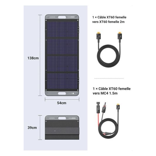 Panneaux solaire portable UGREEN 100W