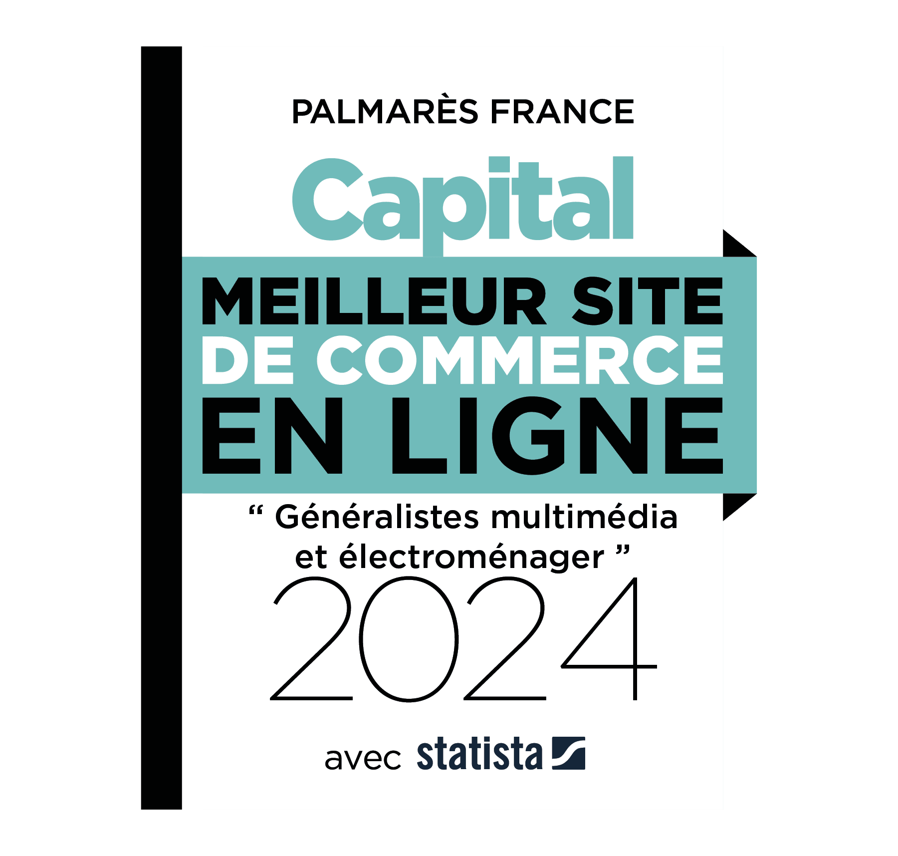 Meilleur site de commerce en ligne "Généralistes multimédia et électroménager 2024" - Magazine CAPITAL