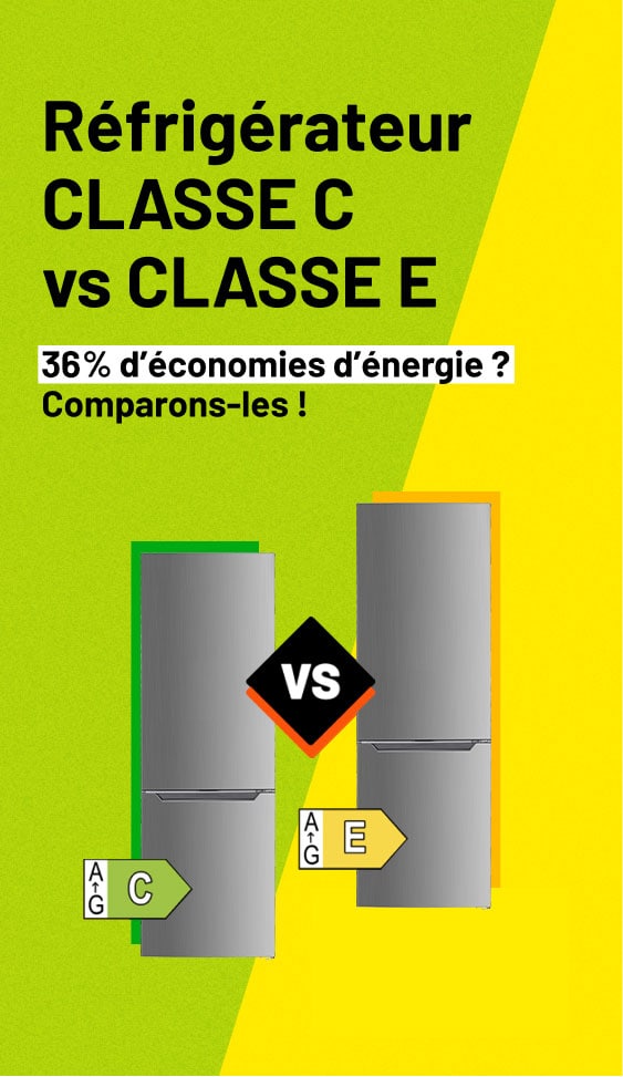 Réfrigérateur CLASSE C vs CLASSE E